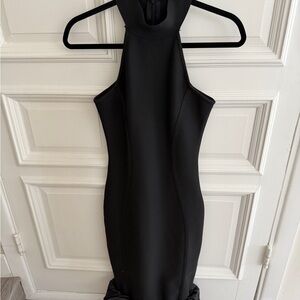 Black Halter Body-con Dress